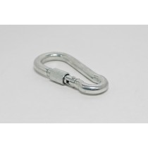 Карабін оцинкований пожежний з фіксатором 9*90