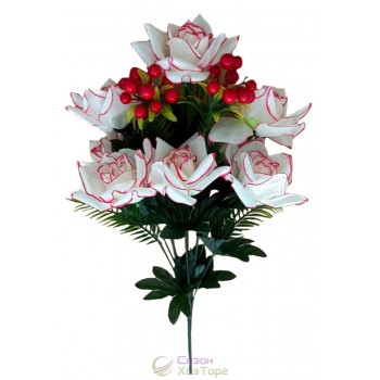 Букет искусственных роз Калина 56см (№1025)