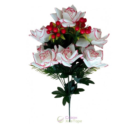 Букет искусственных роз Калина 56см (№1025)