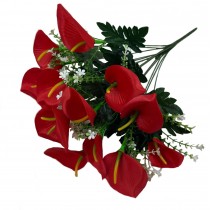 Искусственны цветы каллы в букете 48см (№1114)