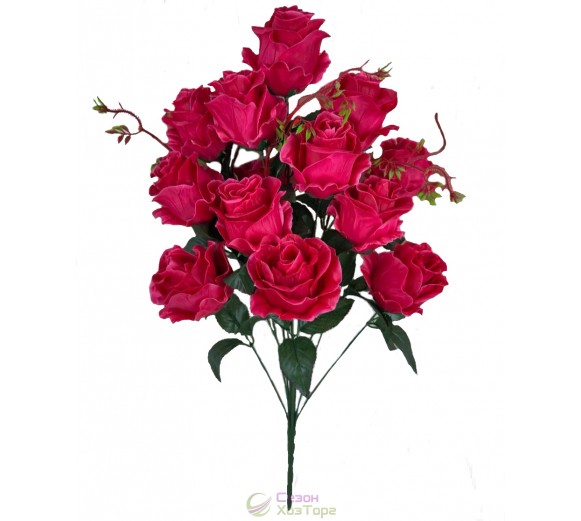 Искусственный букет роз в бутонах 80см (№1126)