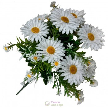 Букет искусственных белых ромашек 46см (№2308)