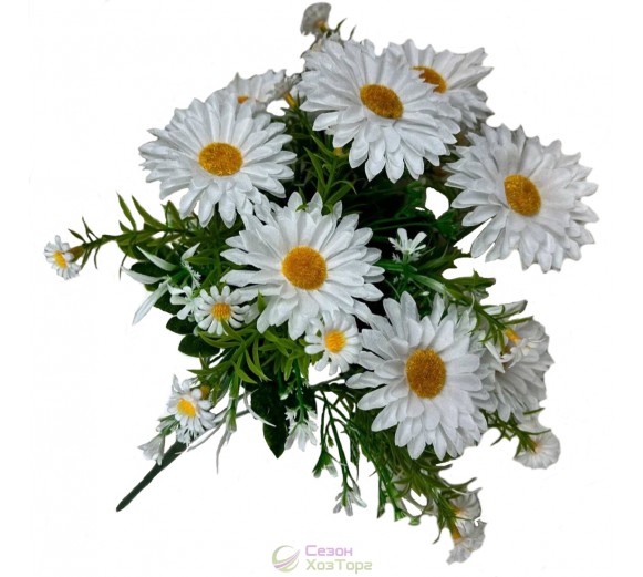 Букет искусственных белых ромашек 46см (№2308)