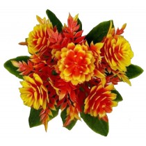 Штучний пластиковий букет бордюр хризантема-шишка 23см (№2321)