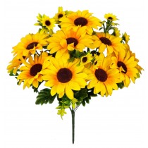 Искусственные подсолнухи в пышном букете 47см (№2436)