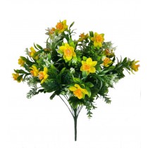 Пышный букет искусственных нарциссов из пластика 57см (№2448)