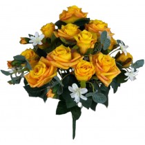 Искусственные розы в пышном букете, 54см (№3137)