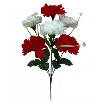 Искусственный букет двухцветных гвоздик 43см (№6126)