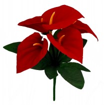 Штучний букет Кали бордюр оксамит 20см (№6134)