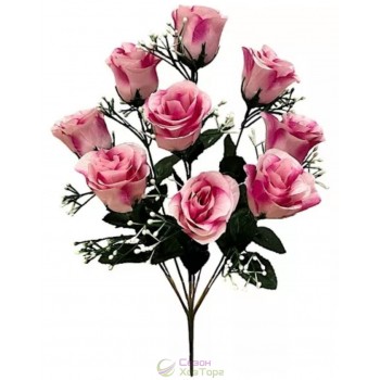 Букет искусственных роз в бутоне 48см (№7145)