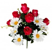 Букет из искусственных роз и ромашек 55см (№7152)