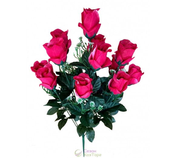 Букет искусственных роз в бутонах 69см (№7155)