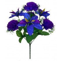 Искусственные цветы орхидеи с гвоздиками в букете 44см (№7177)