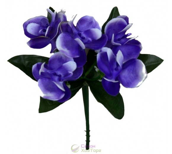 Штучний пластиковий букет орхідей 17см (№7230)