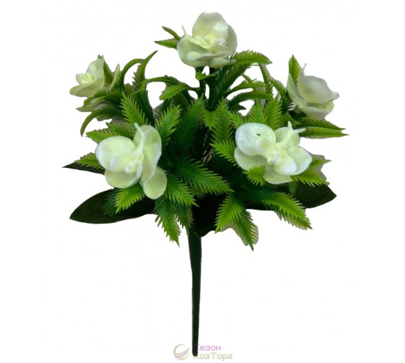 Букет штучних пластикових орхідей 18см (№7233)