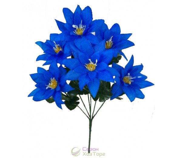 Букет искусственных пролесков цветных 35см (№7242)