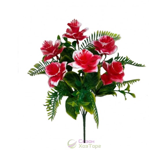 Букет искусственных пластиковых нарциссов 35 см (№7245)