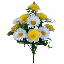 Букет искусственных ромашек и нарциссов 50см (№7265)