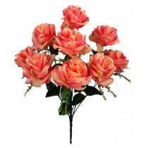Штучні троянди в пишному букеті 48см (№7279)