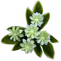 Штучний пластиковий букет хризантем бордюр 16см (№7327)