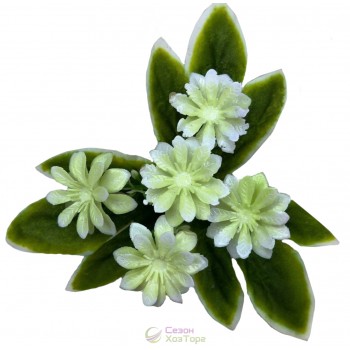 Штучний пластиковий букет хризантем бордюр 16см (№7327)