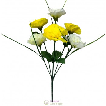 Букет искусственных гвоздик в двух цветах 35см (№8049)