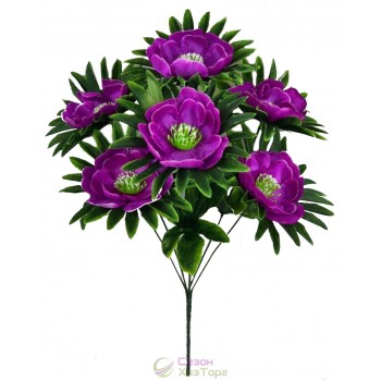 Букет искусственных атласных лотосов 48 см (№8095)