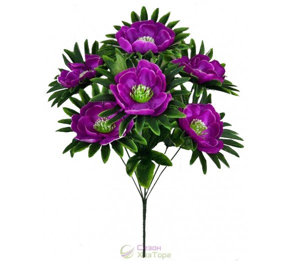 Букет искусственных атласных лотосов 48 см (№8095)