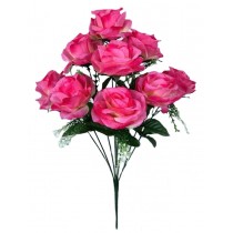 Букет искусственных роз с гипсофилой 56 см (№8120)