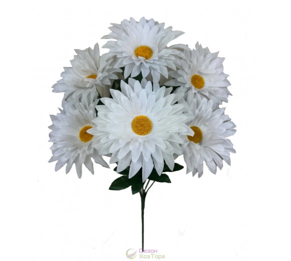 Букет искусственных белых ромашек 46см (№8144)