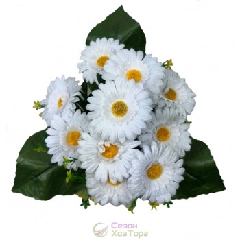 Букет искусственных белых ромашек 10-ка 35см (№8161)
