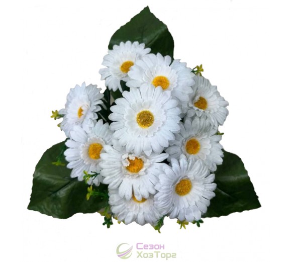 Букет искусственных белых ромашек 10-ка 35см (№8161)