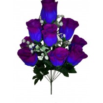 Букет из 9 искусственных роз в бутонах 58см (№1039)