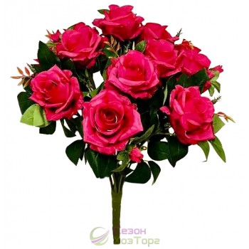 Букет из искусственных роз с бутончиками VIP 50 см (№3126)