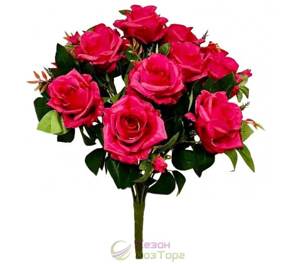 Букет из искусственных роз с бутончиками VIP 50 см (№3126)