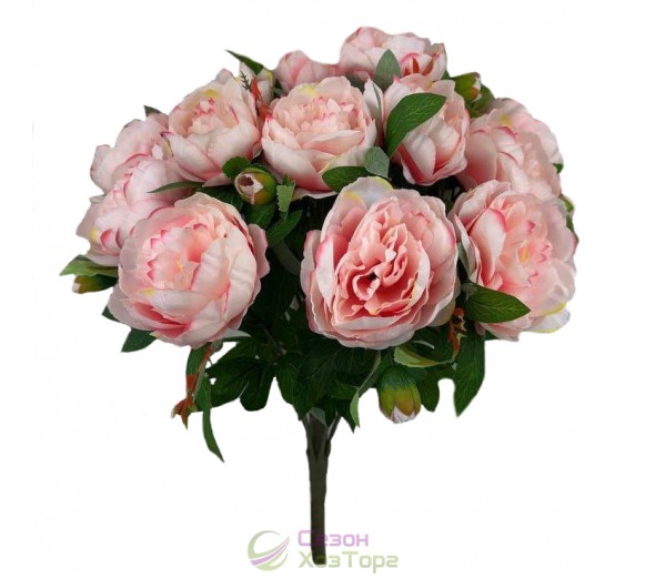 Искусственные цветы в букете Пионы VIP 50 см (№314)