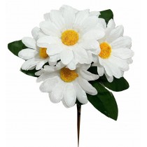 Букет штучних білих ромашок 18 см (№6016)