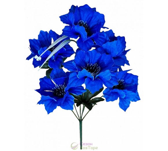 Букет искусственных синих васильков 36 см (№6088)