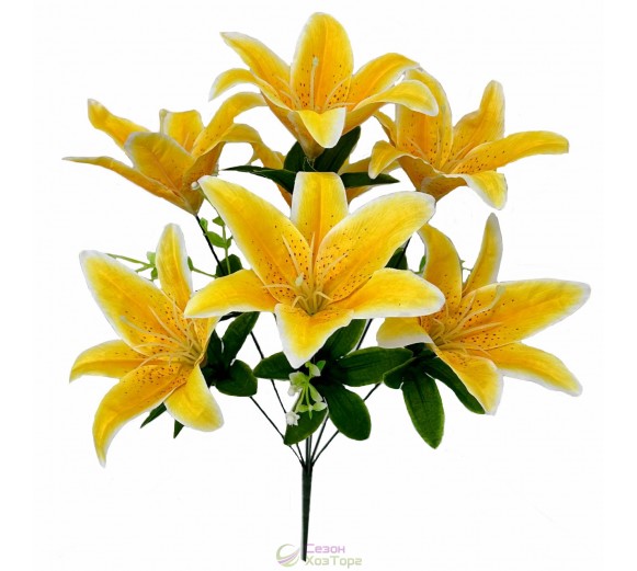 Букет искусственных Королевских лилий 55см (№6117)
