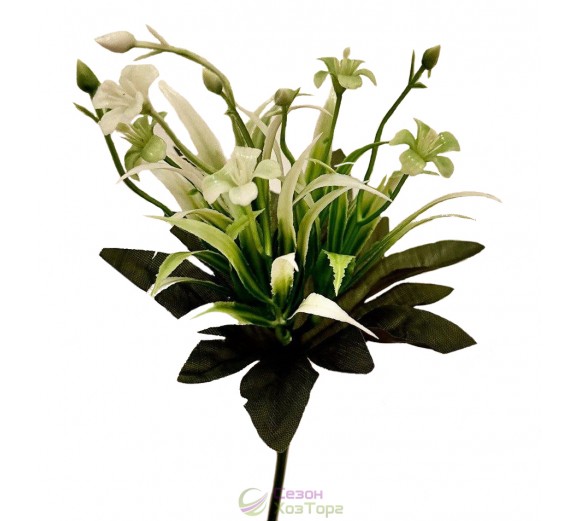 Искусственный пластиковый букет лилий 22см (№6127)