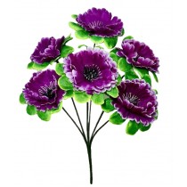 Искусственные цветы мальвы в букете "Реснички" 35см (№6144)