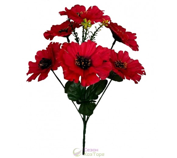 Букет искусственных маков 35см (№6145)