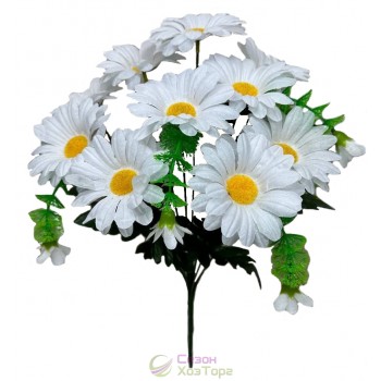 Искусственный букет белых ромашек с бутонами 49см (№6168)