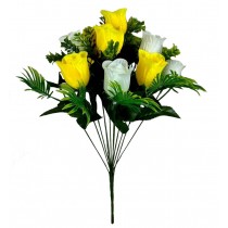 Букет искусственных атласных роз 50см (№6174)