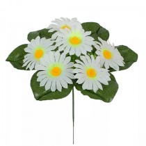 Букет штучних білих ромашок бордюр 20 см (№7111)