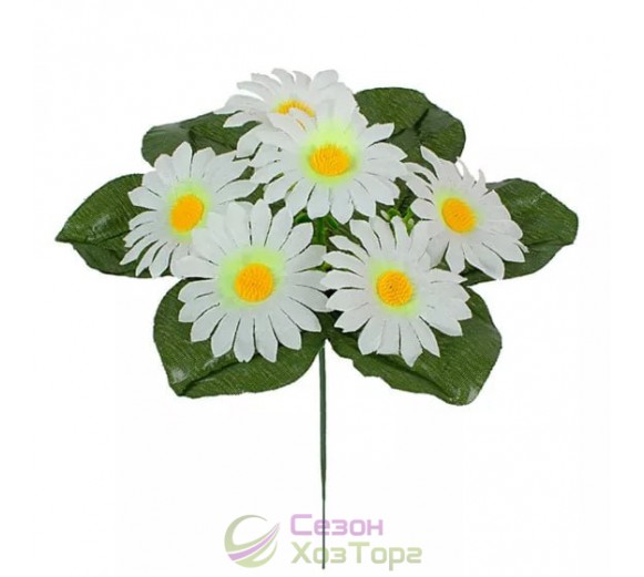 Букет штучних білих ромашок бордюр 20 см (№7111)