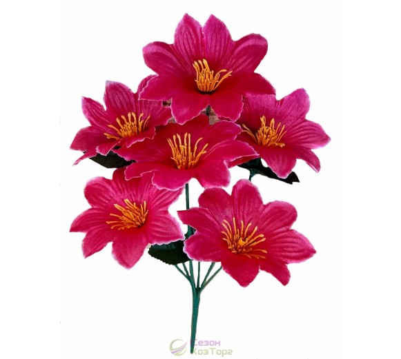 Букет из искуственного гибискуса 36см (№7114)