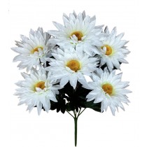 Букет искусственных белых объемных ромашек 42см (№7137)