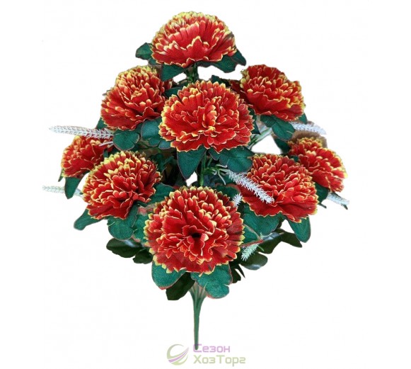 Букет искусственных гвоздик 46см (№7142)
