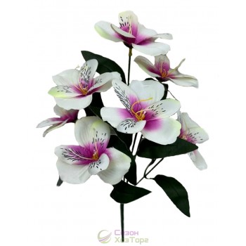 Искусственные цветы орхидеи в букете 44см (№7313)